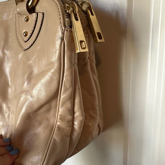 Marc Jacobs Blake Leather Beige Cream Handbag - Picture 5 of 12